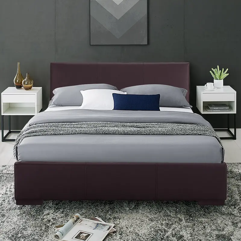 Brown Platform Queen Bed By Homeroots