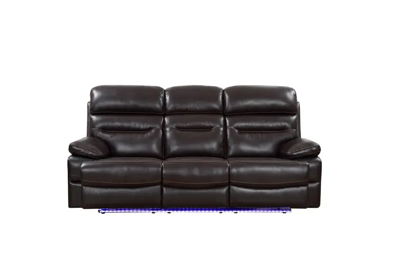 Brown Power Reclining Sofa By Homeroots - 366311