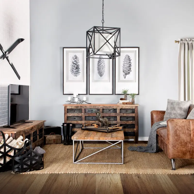 Brown Reclaimed Hardwood Sideboard With 16 Pull Out Drawers By Homeroots