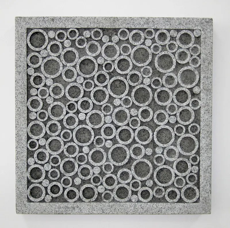 Brown Sandstone Square Bubble Design - Wall Decor By Homeroots