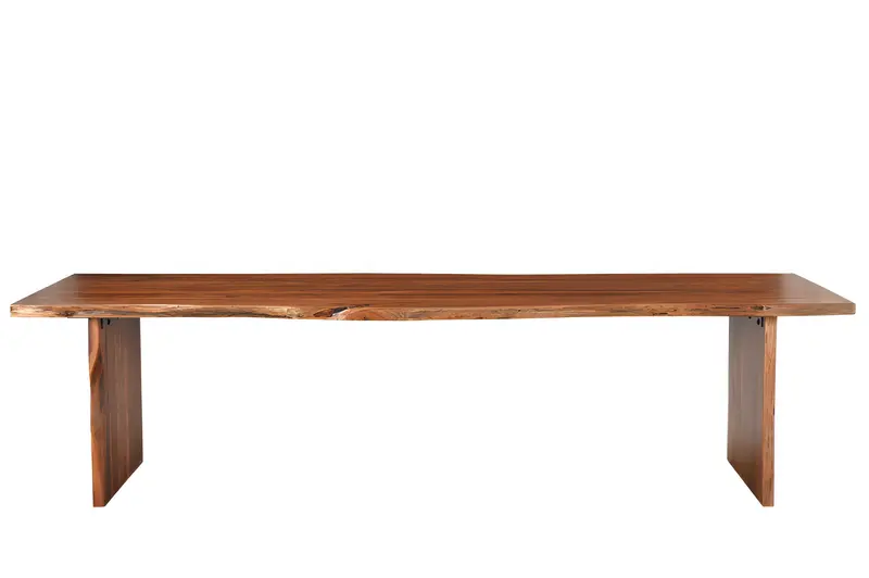 Brown Solid Wood Dining Bench By Homeroots