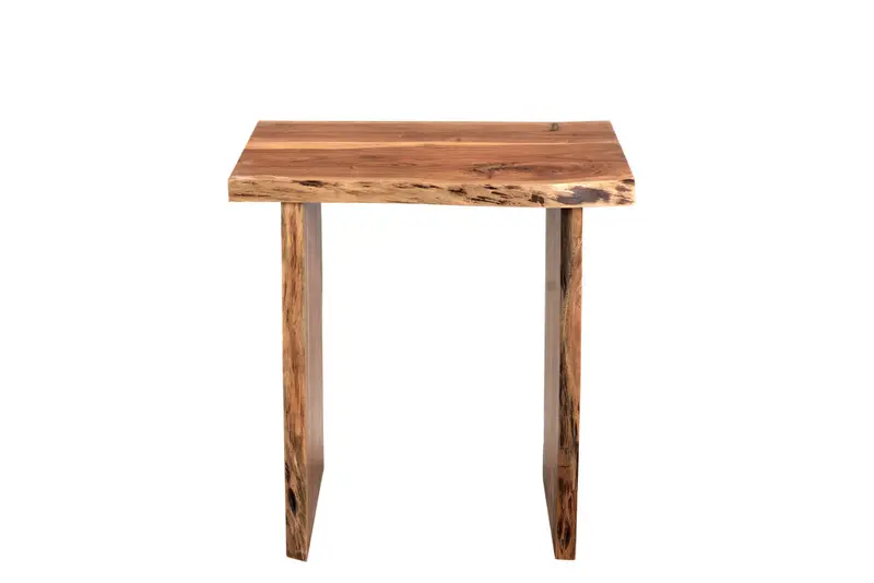 Brown Solid Wood Square End Table By Homeroots