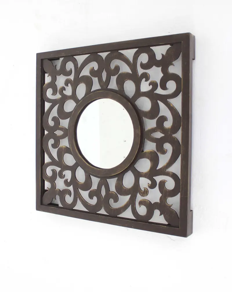 Brown Vintage - Wall Mirror By Homeroots