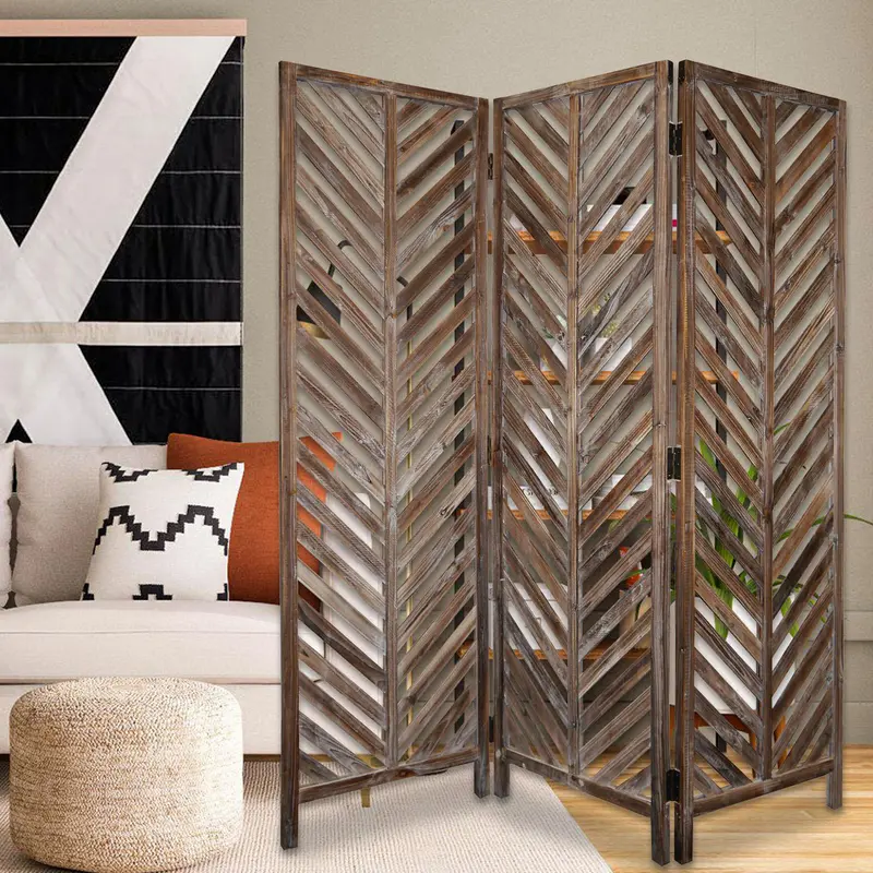 Brown Wood Screen By Homeroots - 274687