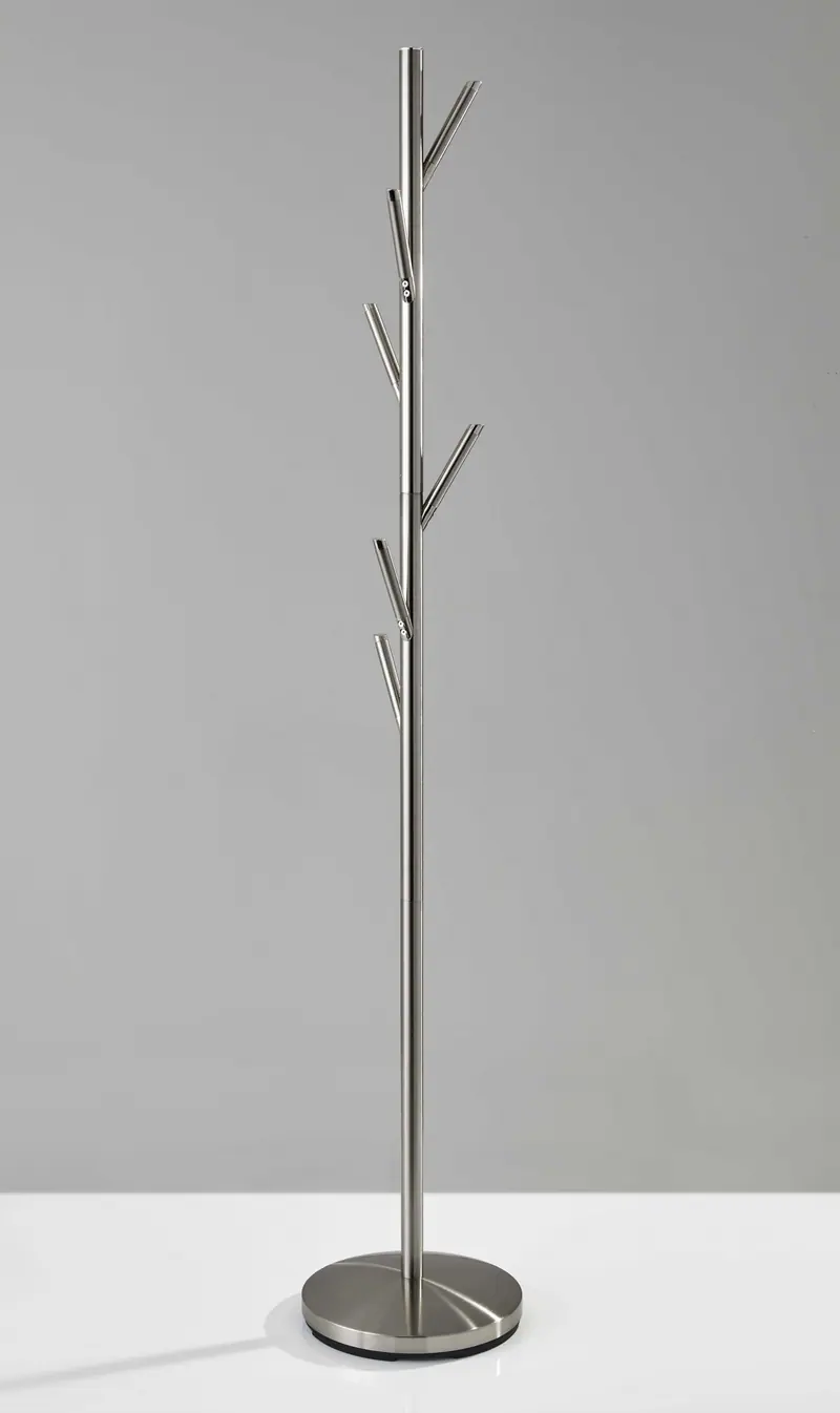 Brushed Steel Brushed Steel Coat Rack By Homeroots - 372943