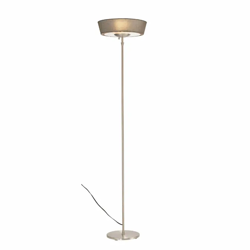 Brushed steel Metal W Torchiere By Homeroots - 372753