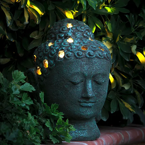 Buddha Head Garden Lantern By Garden Age Supply