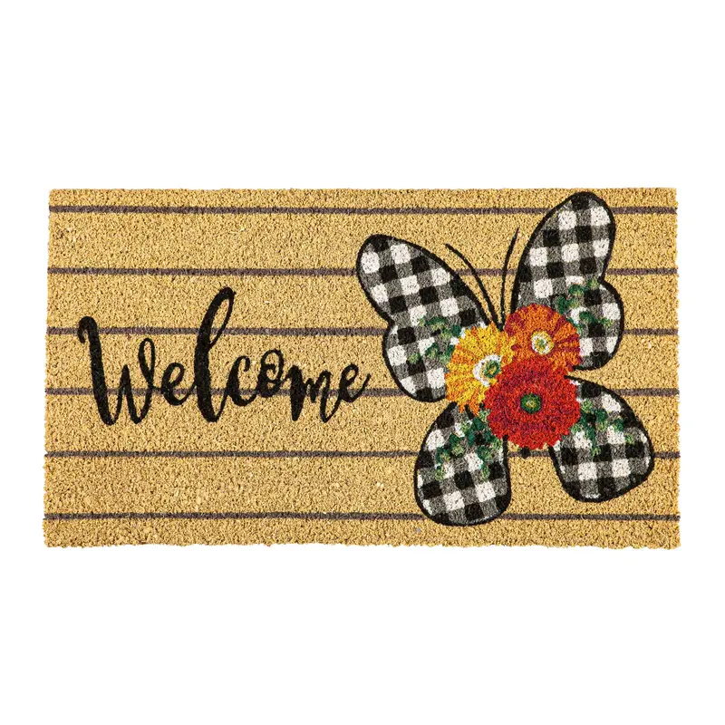Buffalo Check Butterfly Coir Mat,2rm1106