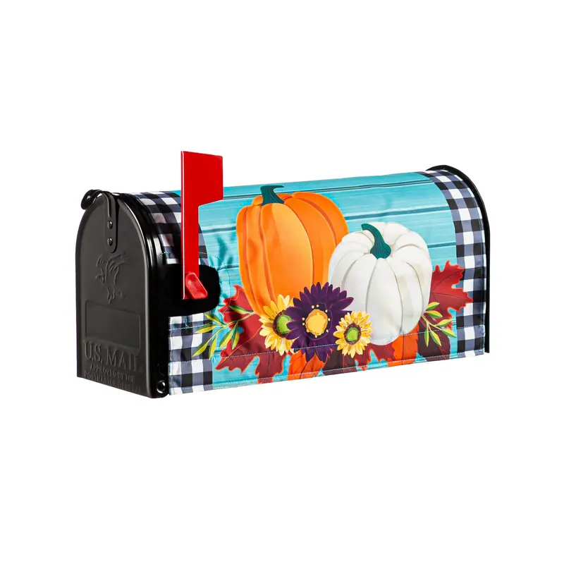 Buffalo Check Pumpkins Mailbox Cover,56798