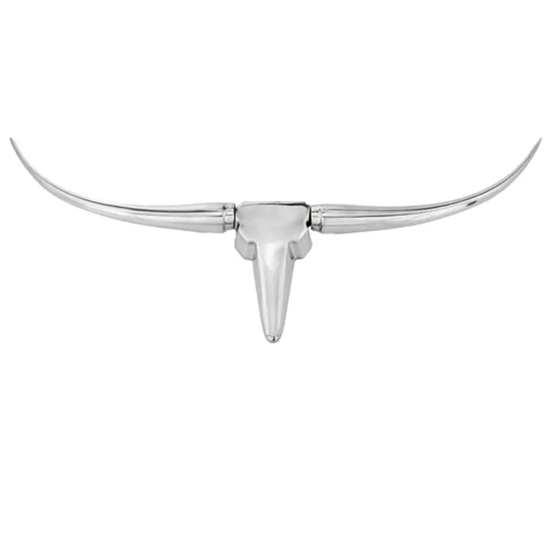 Buffed Long Horn Wall Bust By Homeroots