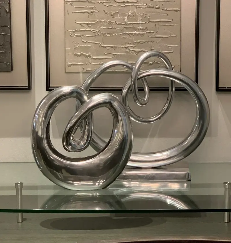 Buffed Twisted Knot Sculpture By Homeroots