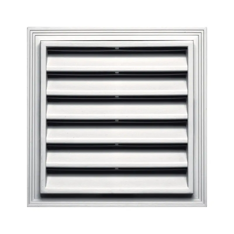 Builders Edge 12 in. W X 12 in. L Wood Grain White Plastic Wall Vent - Open Box