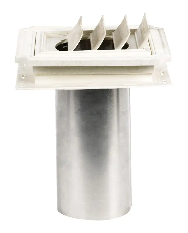 Builders Edge White Copolymer 12 sq. in. Coverage Area Exhaust Vent 4 W in. - Deal of The Week