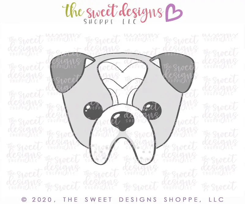 Bulldog Dog Face - Cookie Cutter
