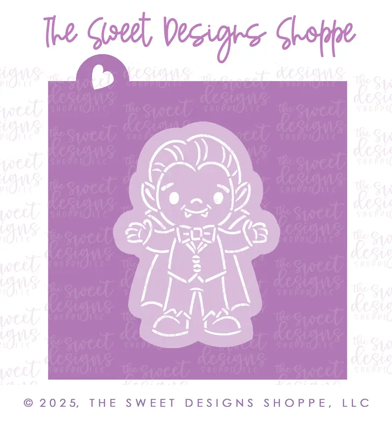 Bundle - PYOC Cute Dracula - Cookie Cutter & Stencil