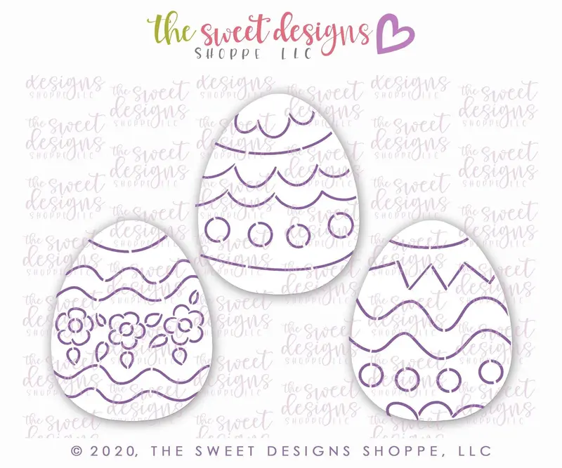 Bundle - PYOC Easter Egg - Cookie Cutter and Stencils(3)
