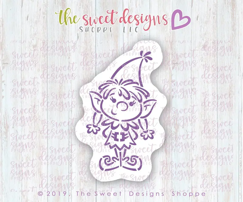 Bundle - PYOC Elf Girl - Cookie Cutter & Stencil