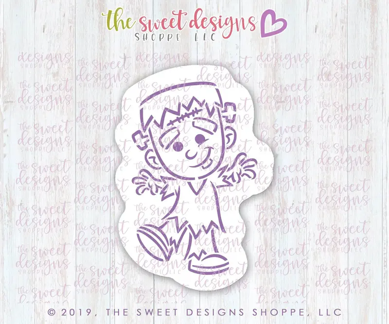 Bundle - PYOC Frankenstein - Cookie Cutter & Stencil