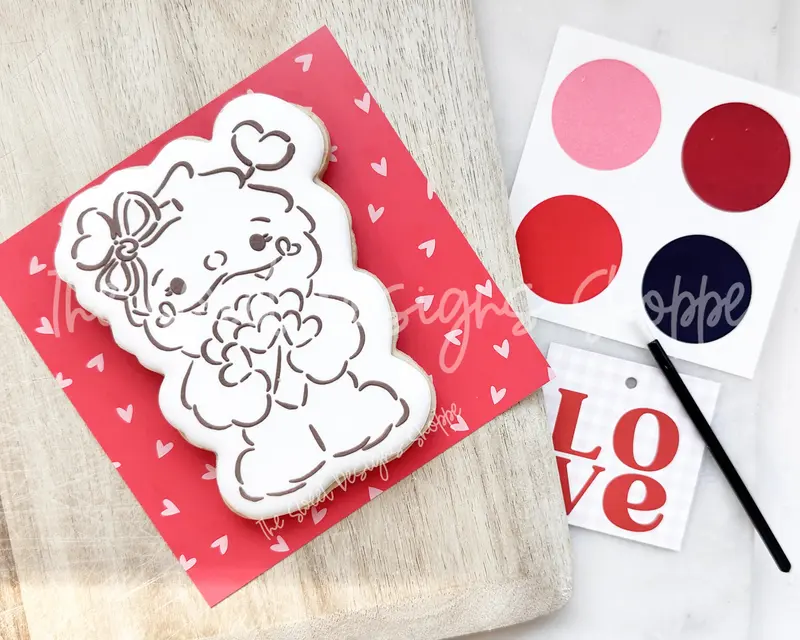 Bundle - PYOC Girly Love Monster - Cookie Cutter & Stencil