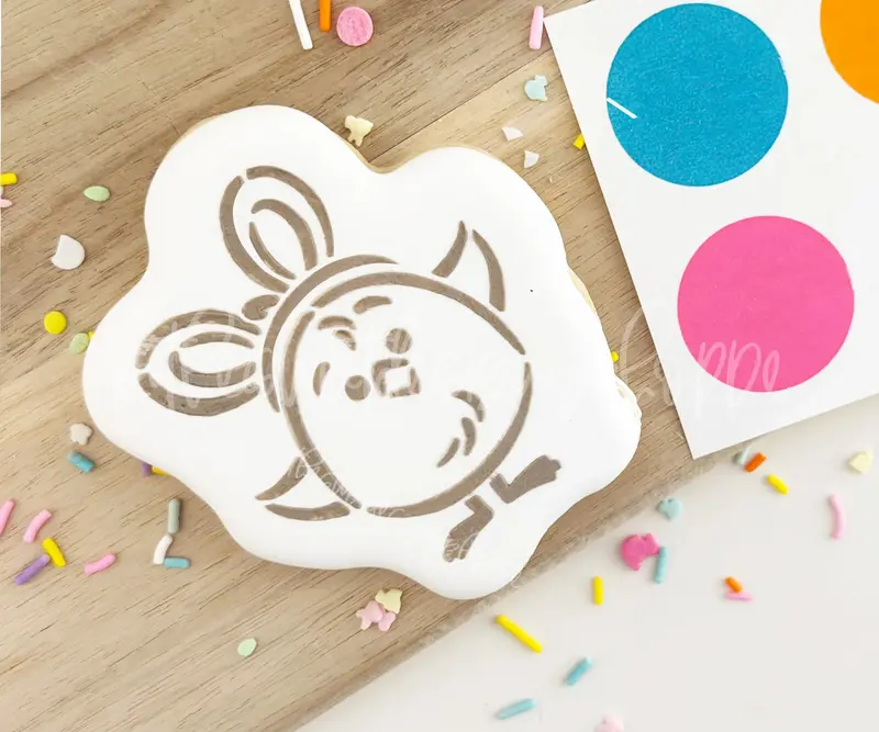 Bundle - PYOC Round Bunny Chick - Cookie Cutter & Stencil