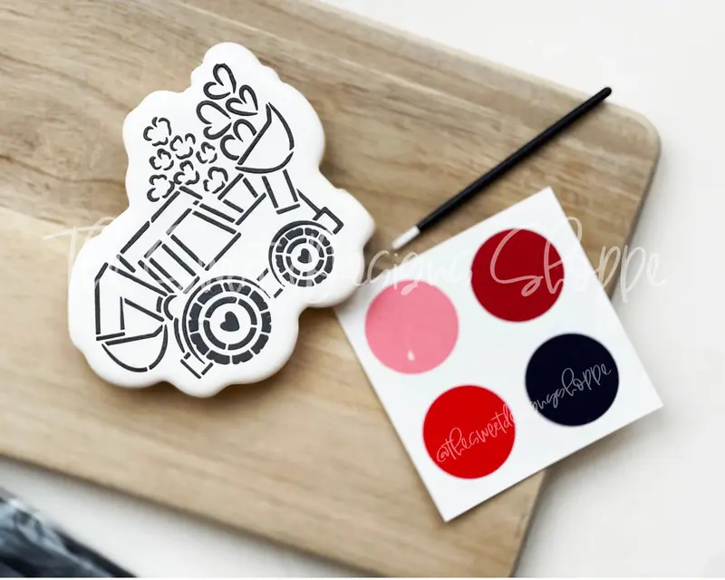 Bundle - PYOC Tractor - Cookie Cutter & Stencil
