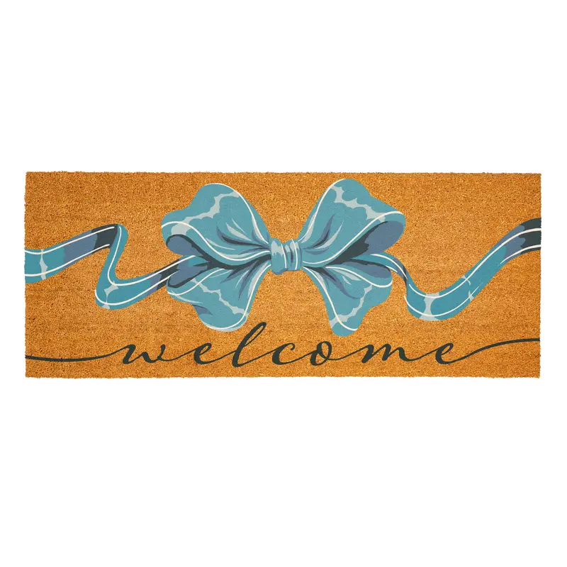 Bunny Blooms Bows & Butterfly, Coir Mat, 60"x24"
