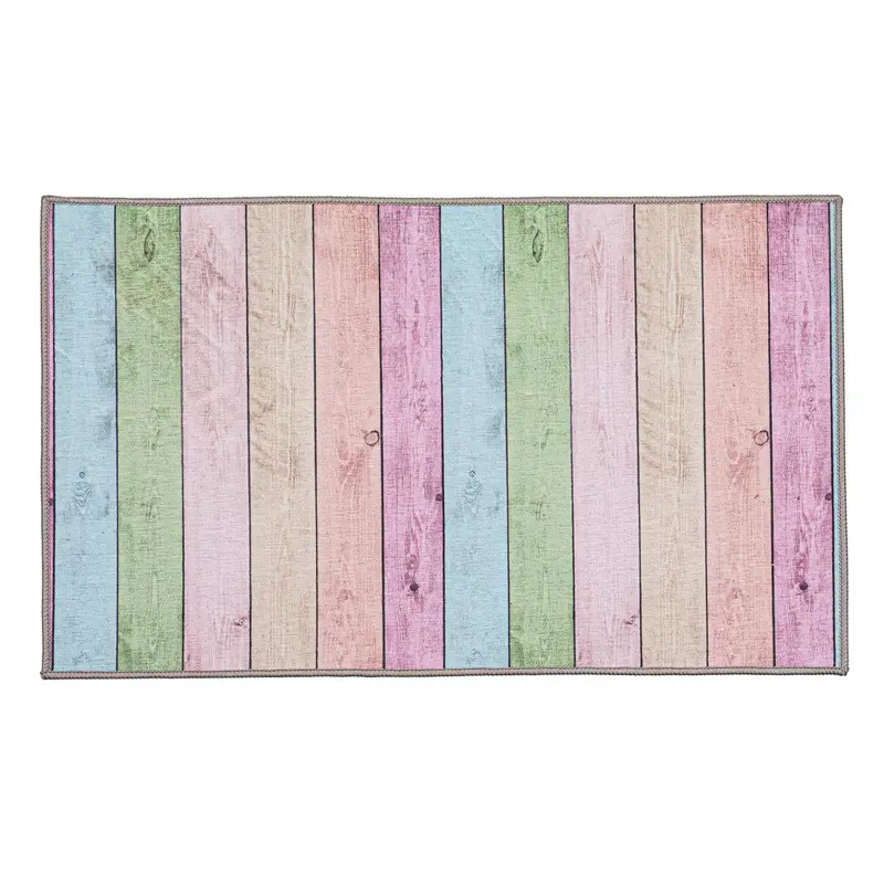Bunny Blooms Colorful Washable Mat 24"x36"