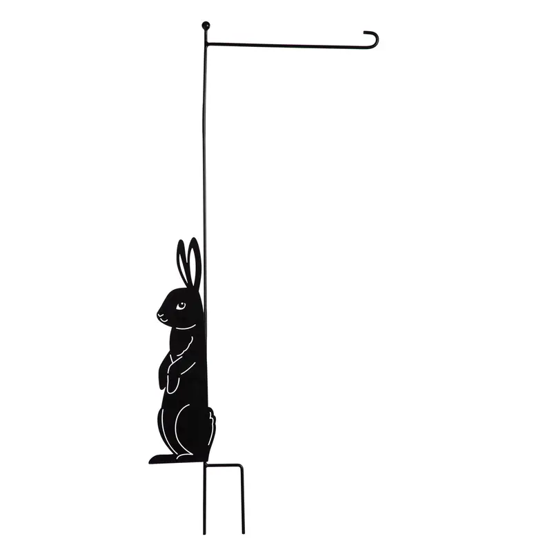 Bunny Laser Cut Garden Flag Stand,20157