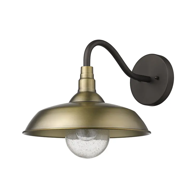 Burry 1-Light Antique Brass Wall Light By Homeroots