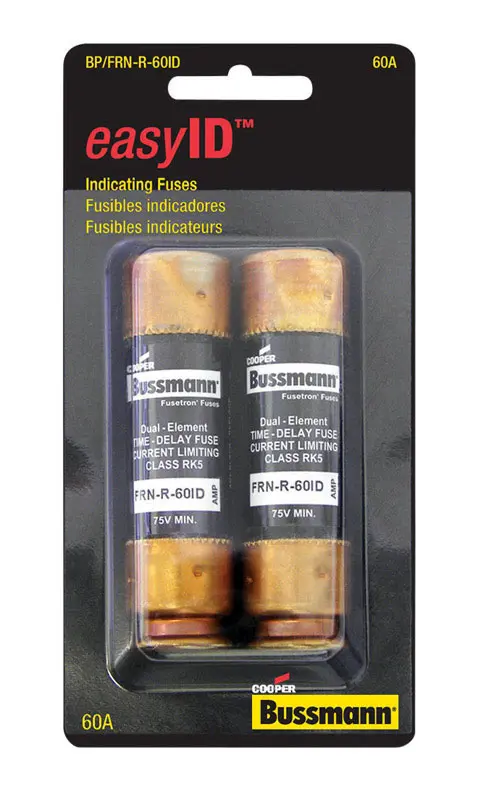 Bussmann EasyID 60 amps Dual Element Time Delay Fuse 2 pk - Deal of The Week