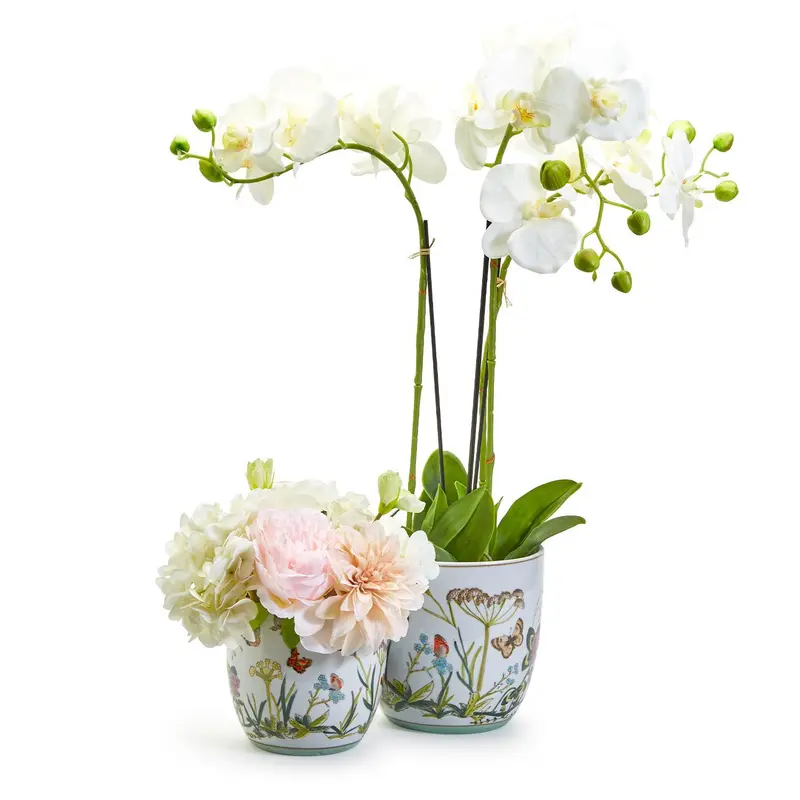 Butterfly Garden Cachepot / Planter Set Of 4 By Two's Company