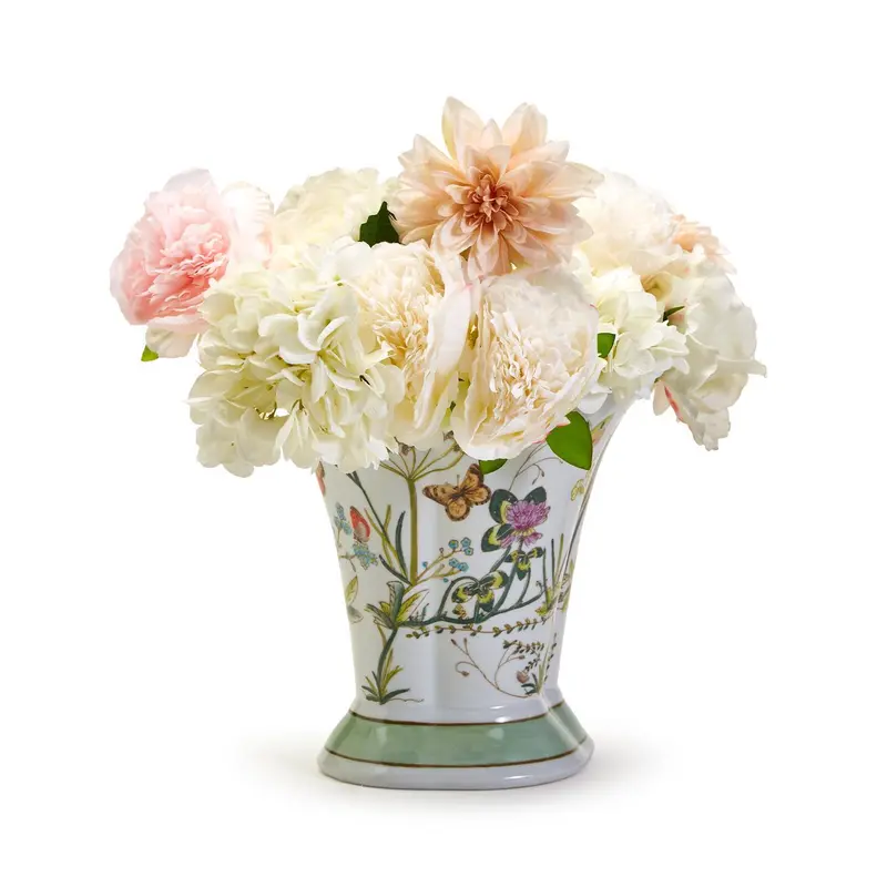 Butterfly Garden Flared Vase / Cachepot By Two's Company
