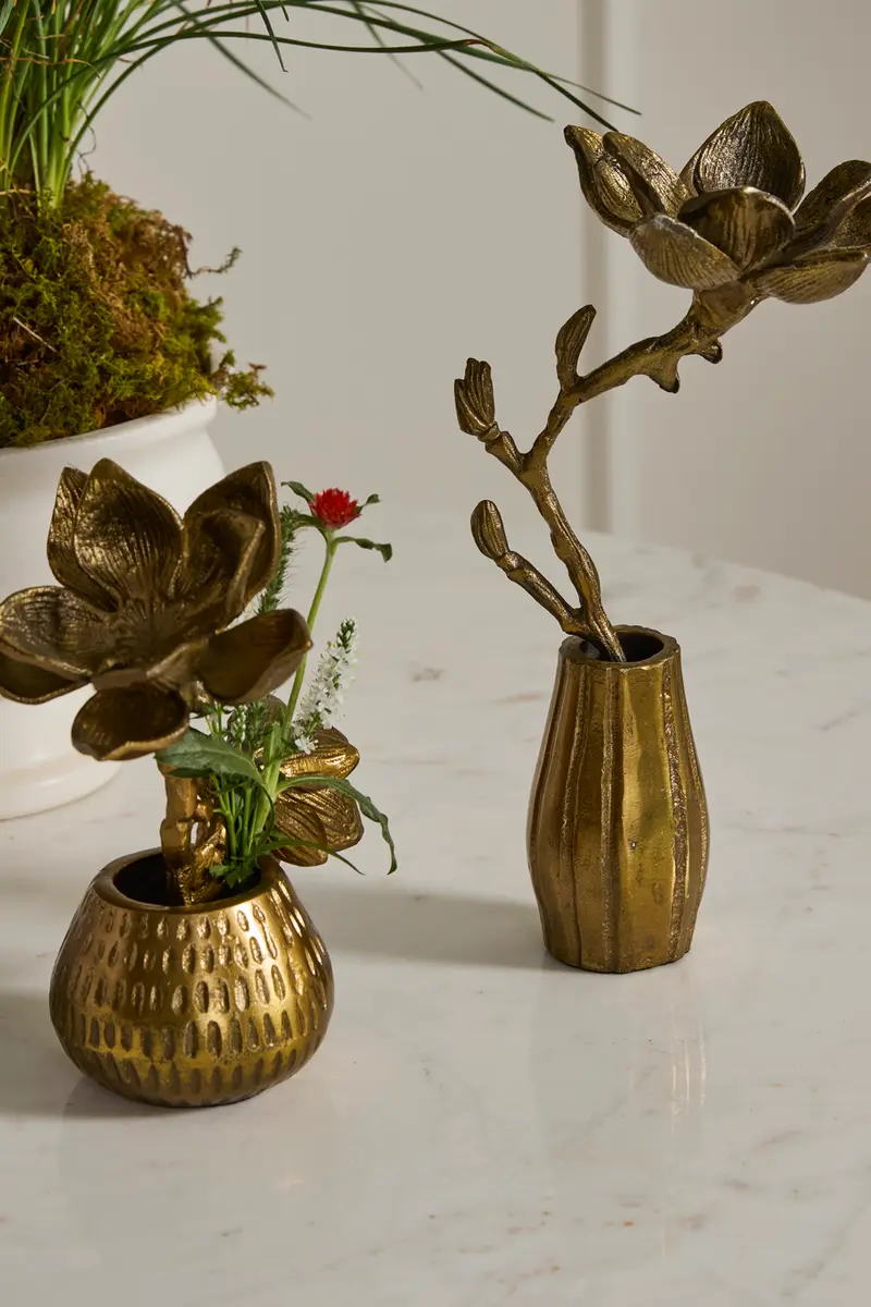 Butterfly Magnolia Sculpture Set of 2 By Accent Decor