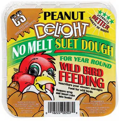 C & S Peanut Delight Assorted Species Wild Bird Food Beef Suet 11.75 oz. (Pack of 12) - Deal of The Week