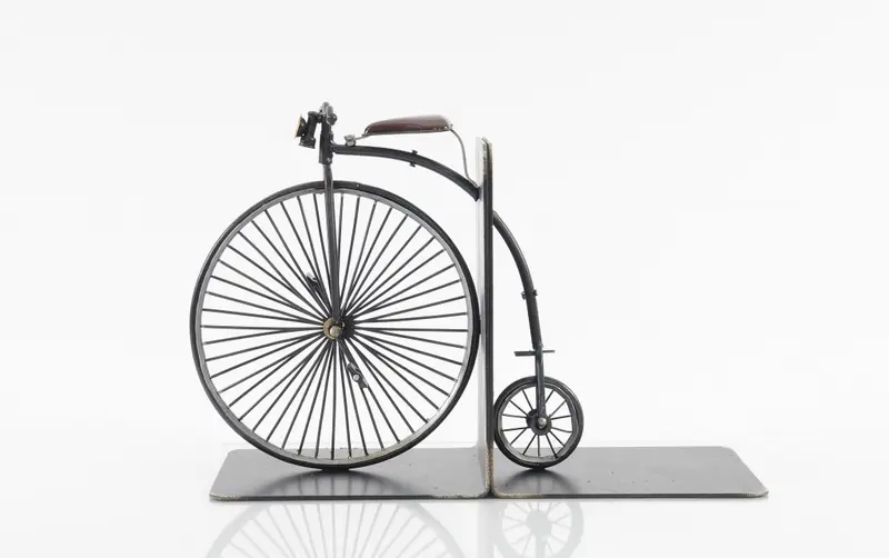 c1870 High Wheeler Bicycle Bookends By Homeroots