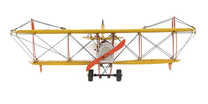 c1918 Yellow Curtiss Biplane Model Sculpture By Homeroots