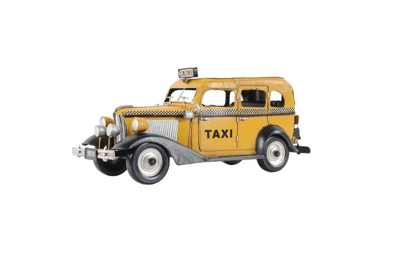 c1933 Vintage Checker Taxi Cab Model Sculpture By Homeroots