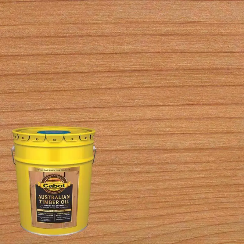 Cabot Australian Timber Oil Low VOC Transparent Natural Oil-Based Australian Timber Oil 5 gal - Open Box