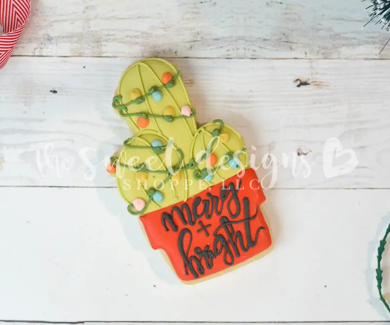 Cactus with Lights - Cookie Cutter