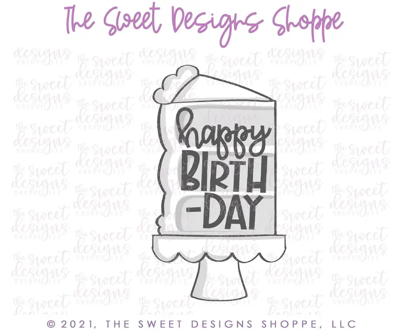 Cake Slice on Stand - Cookie Cutter