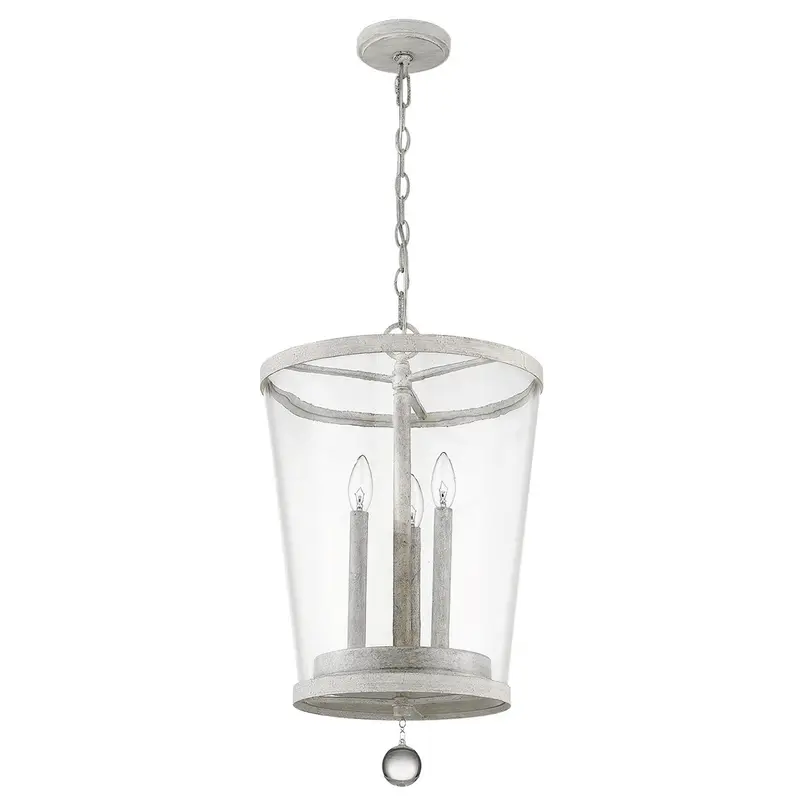 Callie 3-Light Country White Foyer Pendant By Homeroots