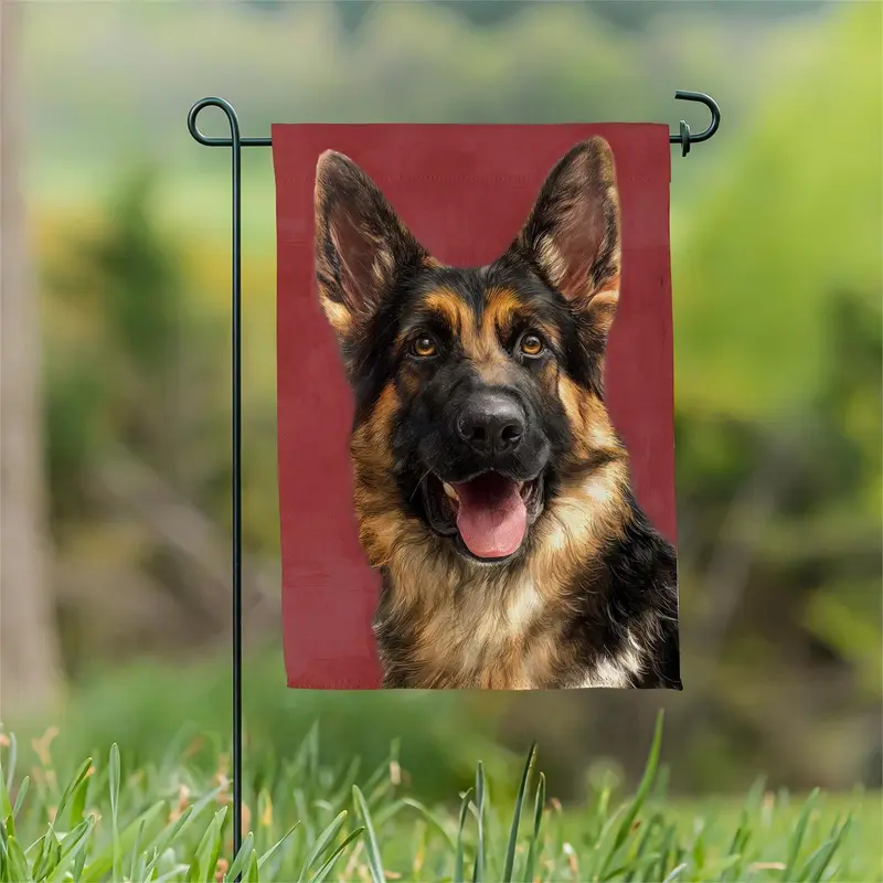 Camera Day Dogs, German Shephard Suede Garden Flag