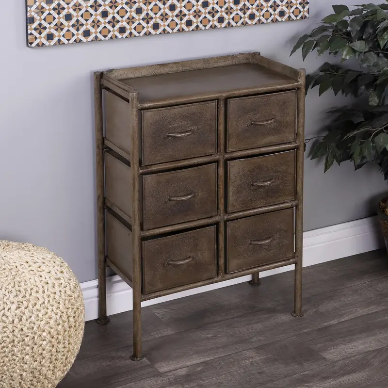 Cameron Industrial Chic Drawer Chest By Homeroots