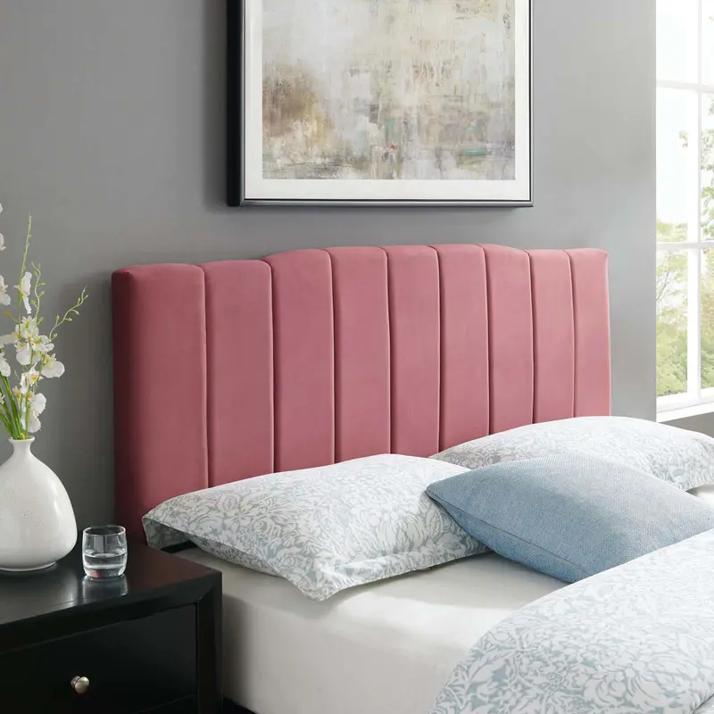 Camilla Channel Tufted King/California King Performance Velvet Headboard By Modway - MOD-6183