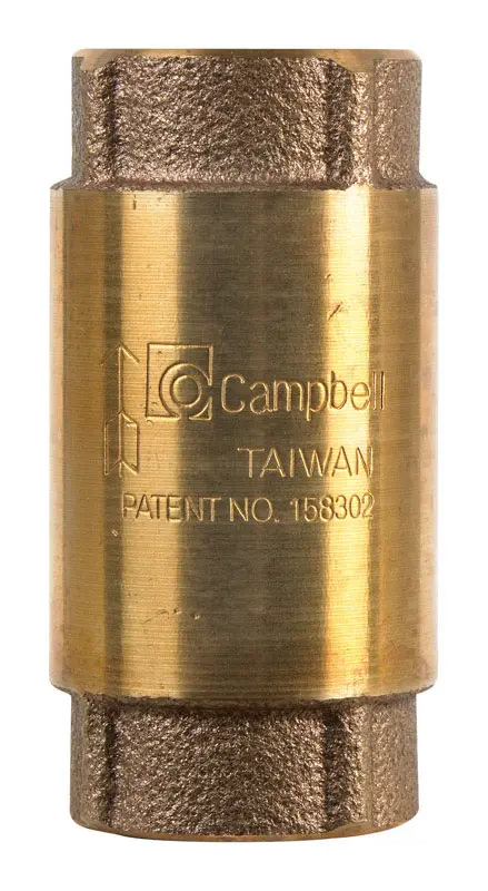 Campbell 3/4 in. D X 3/4 in. D FNPT x FNPT Red Brass Spring Loaded Check Valve - Deal of The Week