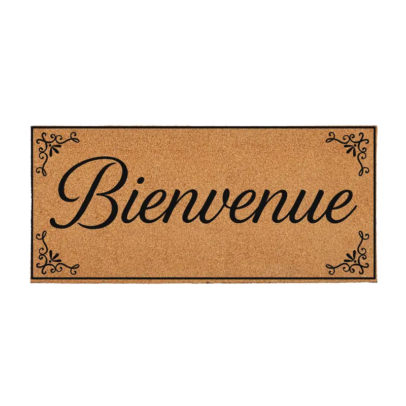 Canada Strong Bienvenue Flocked Coir Sassafras Switch Mat, Filigree, 22"x10"