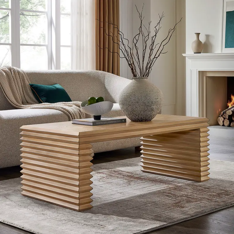 Canto Rectangular Stacked Design Coffee Table by Modway