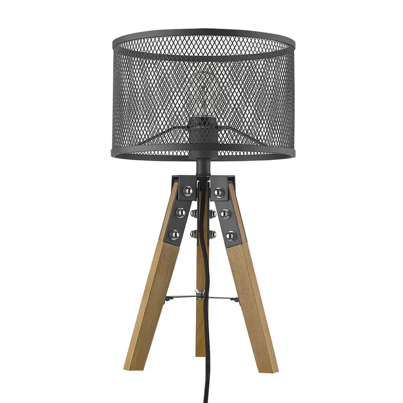 Capprice 1-Light Matte Black Table Lamp By Homeroots