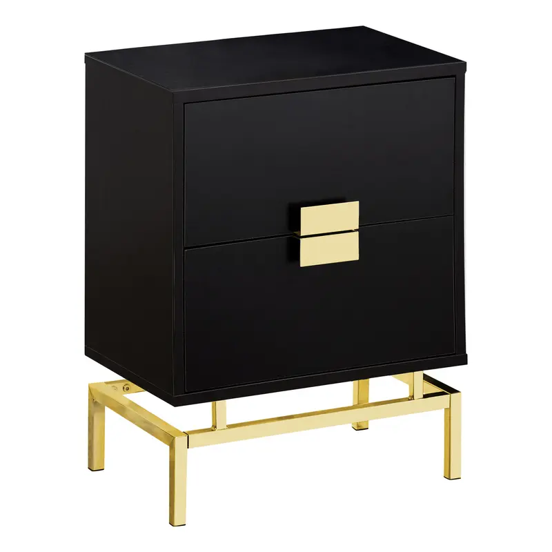 Cappuccino Gold Particle Board Metal Accent Table By Homeroots