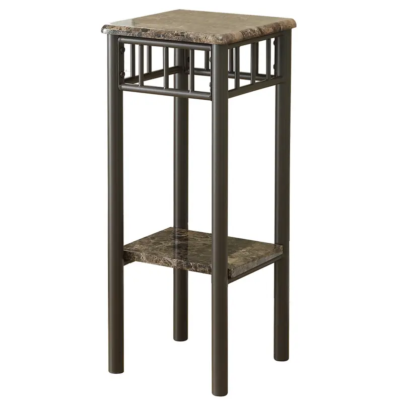 Cappuccino Mdf Metal Accent Table By Homeroots